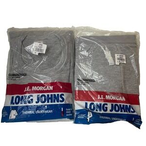 J.E. Morgan Men's Long Johns Thermal Set XL Long Sleeve Shirt & Pant USA 80s NOS